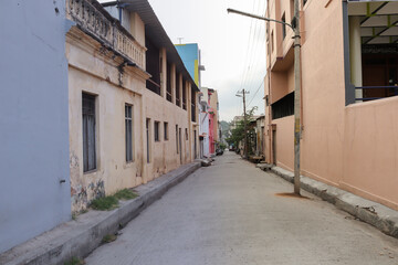 Abandoned Street in the small town of India during the Curfew imposed due to the Corona virus cases rising  in rural parts across the country.