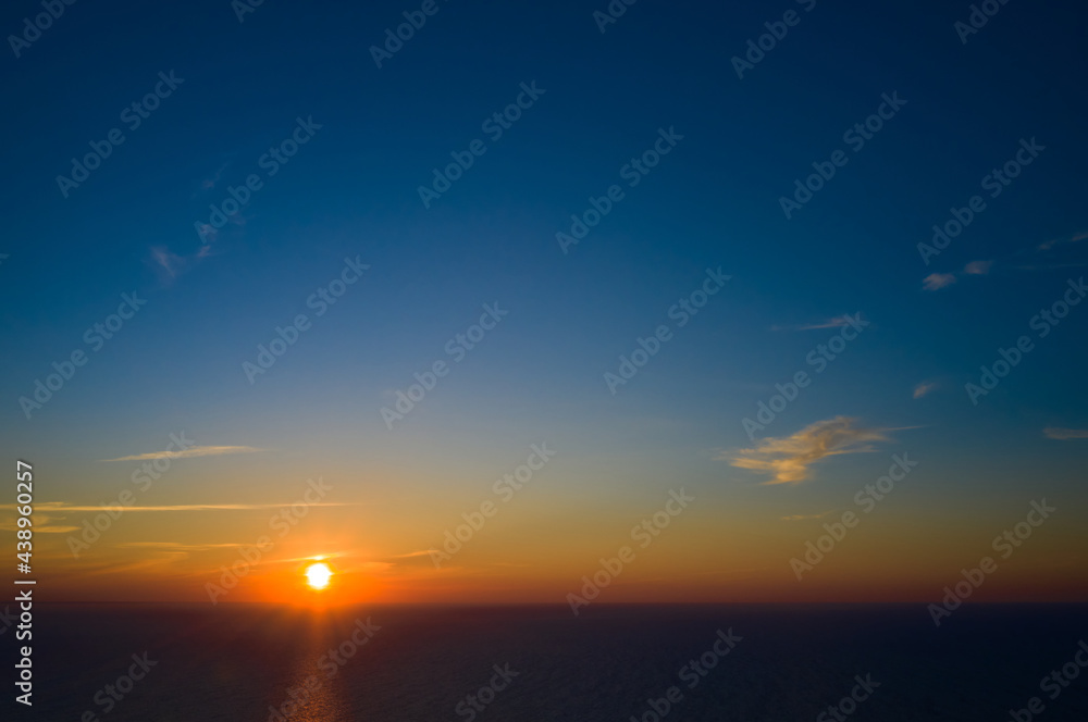 Wall mural colorful sky after the sunset. natural sky background.