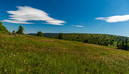 Jeseniky mountains with highest Praded hill in Czech republic