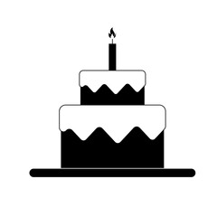 birthday cake icon  design template