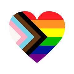Heart pattern with new LGBT pride flag - 438962459