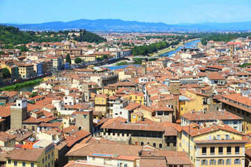 Fototapeta na wymiar Florence cityscape on a sunny day