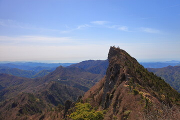 Naklejka premium Mt.Ishizuchi 初夏の石鎚山トレッキング