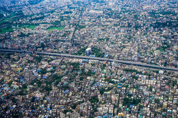 Arial View Of Dum Dum City, Kolkata, West Bengal, India - obrazy, fototapety, plakaty