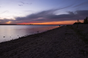 Obraz premium sunset at the beach