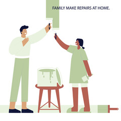 People make repairs when the entire world staying at home. Family time