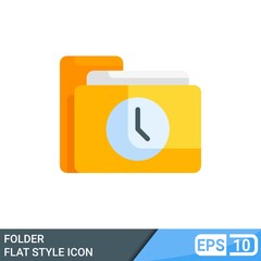 folder flat style icon. vector illustration for web or app development. EPS 10