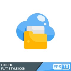 folder flat style icon. vector illustration for web or app development. EPS 10