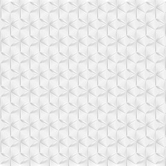 Abstract white and silver hexagon geometric pattern background. 3d vector illustration