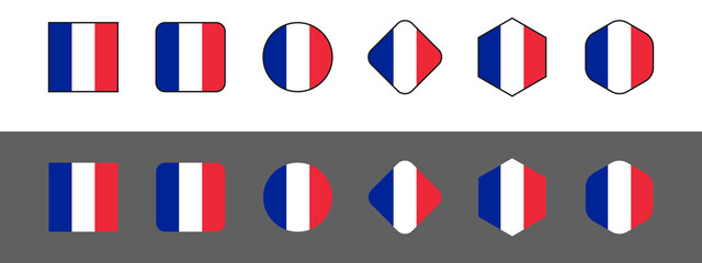 France flag vector graphic. Rectangle French flag illustration. France country flag is a symbol of freedom, patriotism and independence.