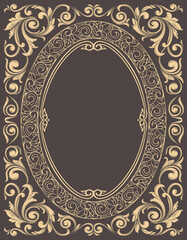 Decorative ornate retro design card