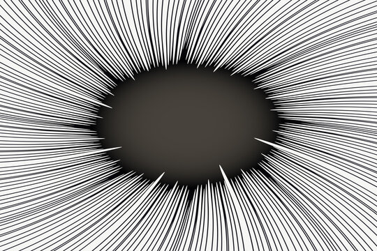 graphic explosion in black and white