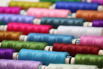 colorful threads for sewing