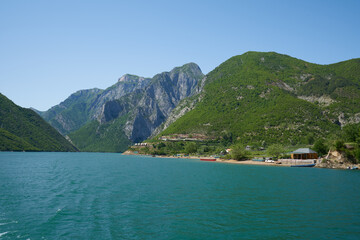 Lake Komani. Albania Koman north balkan