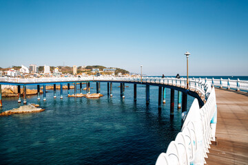 Fototapeta premium Samsa Marine Walkway and sea in Yeongdeok, Korea