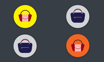 Women handbags collection of fashionable items isolated icons set vector design.