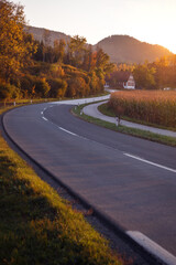 beautiful road in the sunlight