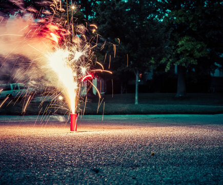 Fun Glittering colorful 4th of July Celebration