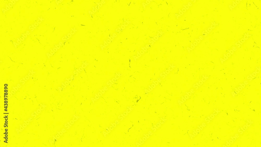 Poster floating miniature motes on a bright yellow background, seamless loop. animation. randomly dynamical