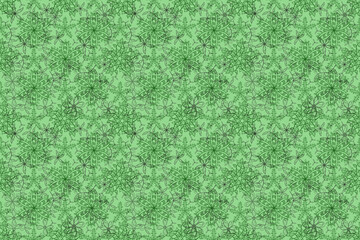 Seamless pattern with interesting doodles on colorfil background. Pano. Raster illustration.