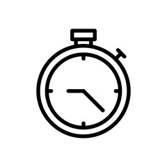 Clock icon line style vector