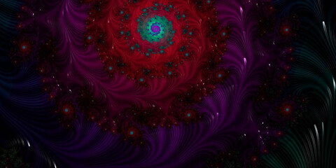 Spiral, vortex abstract, geometric wallpaper , 3D illustration, colorful beautiful business background