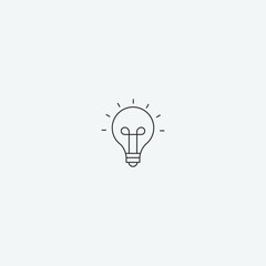 Light bulb vector icon illustration sign