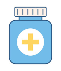 blue medicine bottle