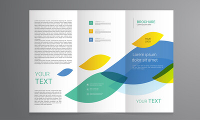 Modern trifold business brochure design template