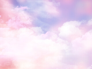 3D pink cloudy sky