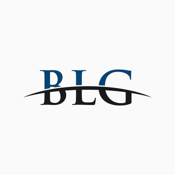 BLG initial overlapping movement swoosh horizon, logo design inspiration company
