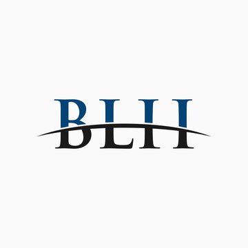 BLH initial overlapping movement swoosh horizon, logo design inspiration company