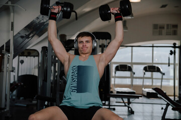 Man training in a gym