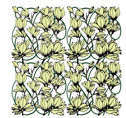 seamless floral pattern flowers yellow