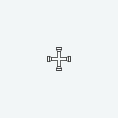 Lug wrench vector icon illustration sign