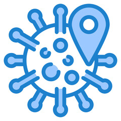 covid19 blue style icon