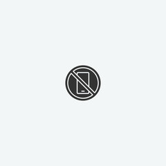 No phone vector icon illustration sign