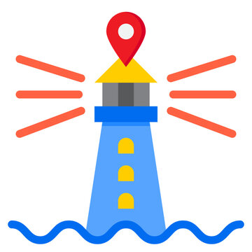 Lighthouse Flat Style Icon