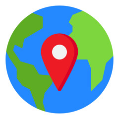 world flat style icon