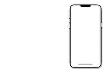 Smartphone similar to iphone xs max with blank white screen for Infographic Global Business Marketing Plan , mockup model similar to iPhonex isolated Background of ai digital investment economy. HD