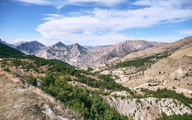 Fototapeta na wymiar Mountain landscape in the Republic of Dagestan, Russia