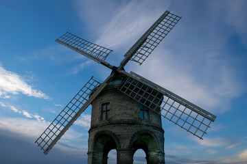 Chesterton windmill on blue sky background