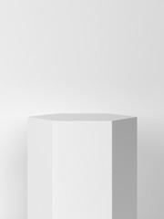 Simple podium as a showcase for products