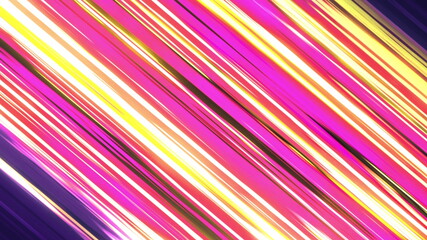Naklejka premium Diagonal anime speed lines. Fast speed neon glowing flashing lines streaks. 3d rendering