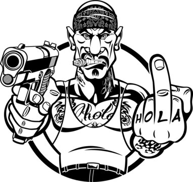 armed gangster