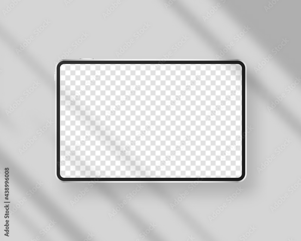 Poster modern tablet with blank screen. realistic smartphone mockup. mockup vector isolated. template desig