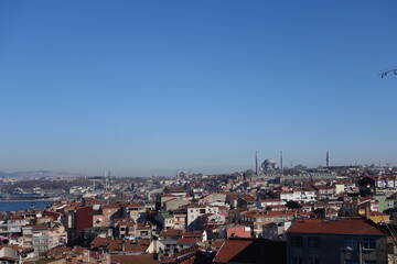 The view from Yavuz Selim Mosque to Suleymaniye, in the historical peninsula of Istanbul.