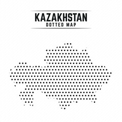 Obraz premium Dotted Map of Kazakhstan