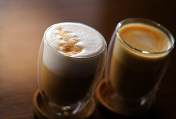 Photos of delicious coffee and latte