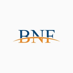 BNF initial overlapping movement swoosh horizon, logo design inspiration company